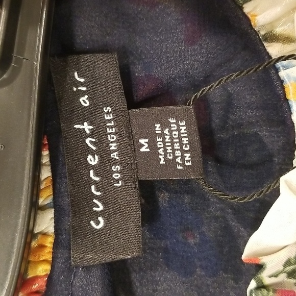 💕CURRENT AIR💕 Floral Combo Mixed Print Shine Midi Dress ~ Medium M NWT - Picture 15 of 16